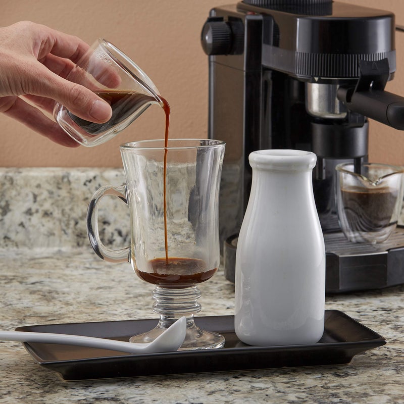 Evaryl Pouring Espresso Cups Set of 4 - Glass Espresso Cup Shot Glass with Spout 2.7 OZ - Double Espresso Cups - Small Doppio Double Walled Clear Espresso Cup - Expresso Coffee Cup - Espresso Accessories - Image 2